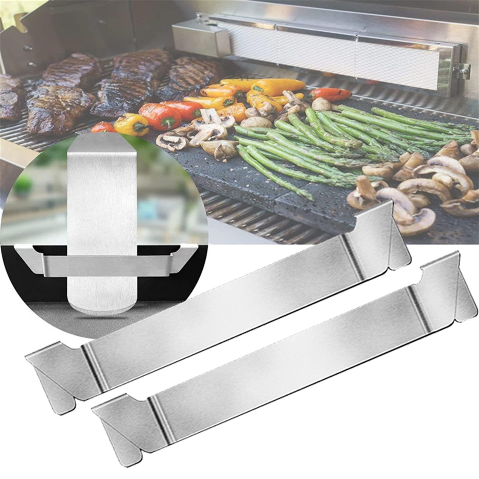 Camping Cooking Flat Top - Pemegang Spatula barbekyu, aksesori penjepit datar