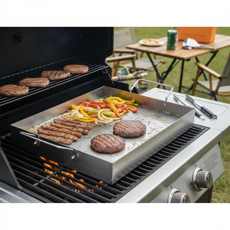 Camping Cooking Flat Top - Pelat Atas Datar Persegi Panjang 17x13