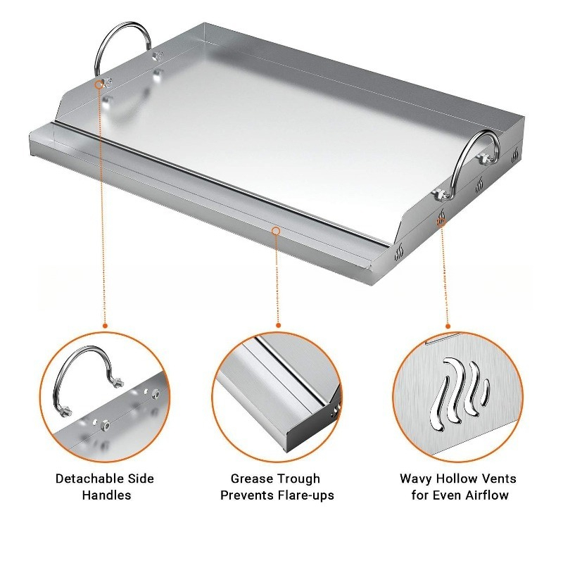 Camping Cooking Flat Top - Alat Panggangan BBQ dari Baja Anti