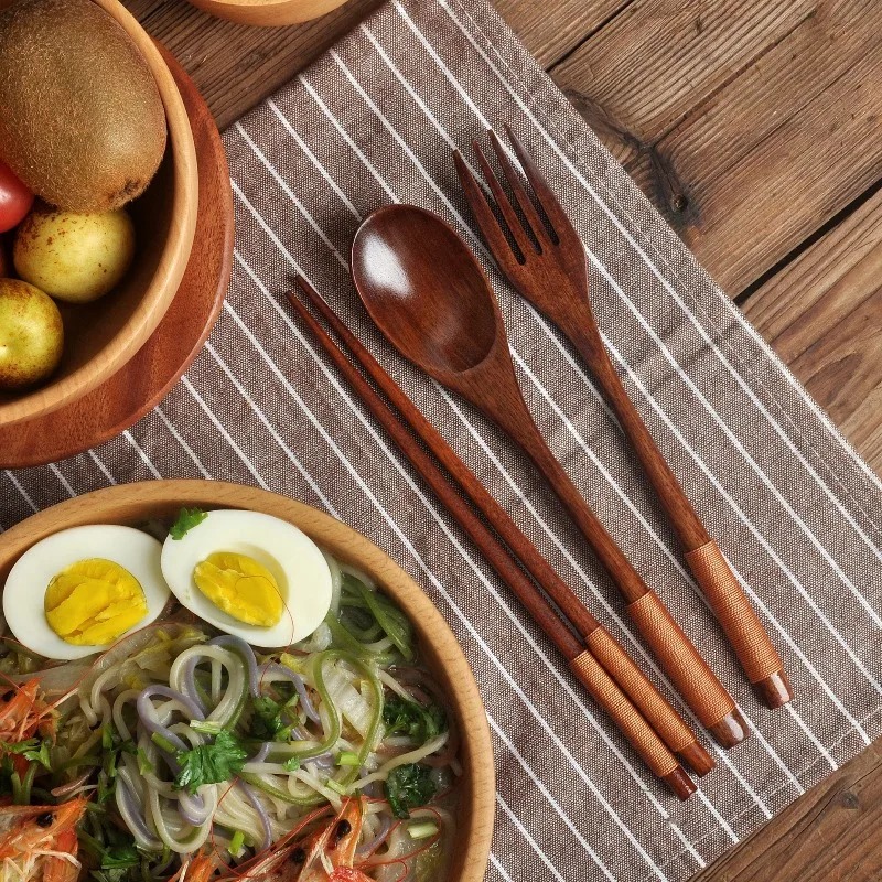 Set Peralatan Makan Kayu Sendo - Camping Cooking Dining Set ulasan dan harga