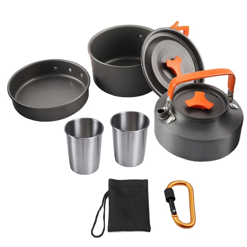 Kompor Camping Ringan Berkuali - Quality Camping Cooking Set ulasan dan harga