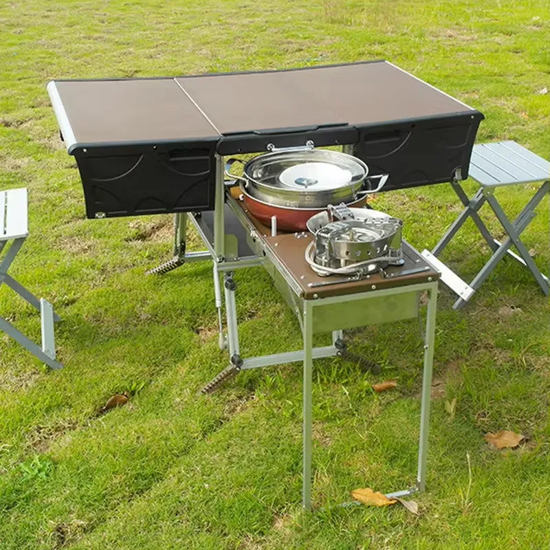 Trailer Makanan Lipat Portabel - Camping Cooking Dining Set ulasan dan harga